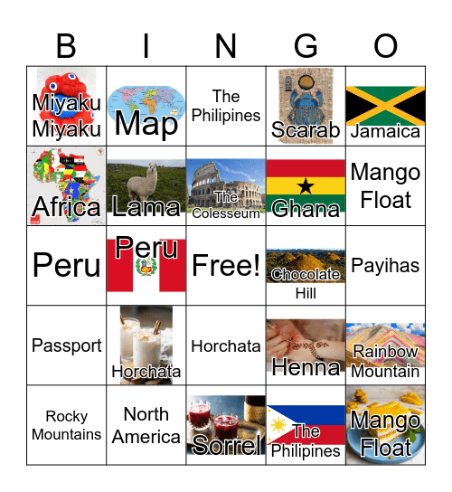 world Expo Bingo Card