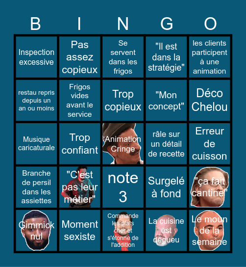 L'addition s'il vous plait Bingo Card