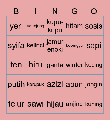 rei punya Bingo Card