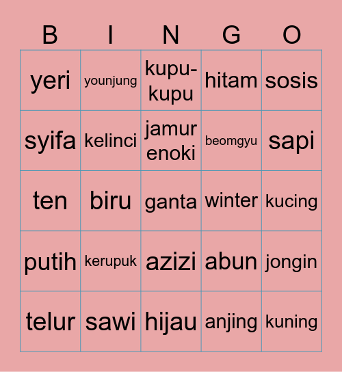 rei punya Bingo Card