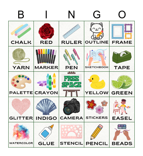 Art Bingo Card