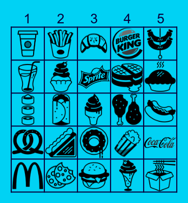 FOODS Bingo Card