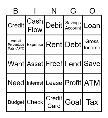 Budget Friendly BINGO Card