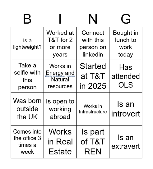 First Thirsty Thursdays Bingo Card