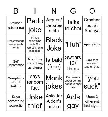 Catlo Bingo Card