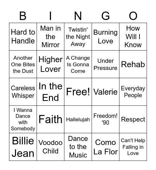 R.I.P. Bingo Card