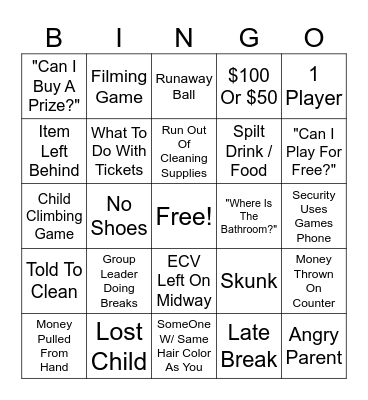 CLP Bingo Card