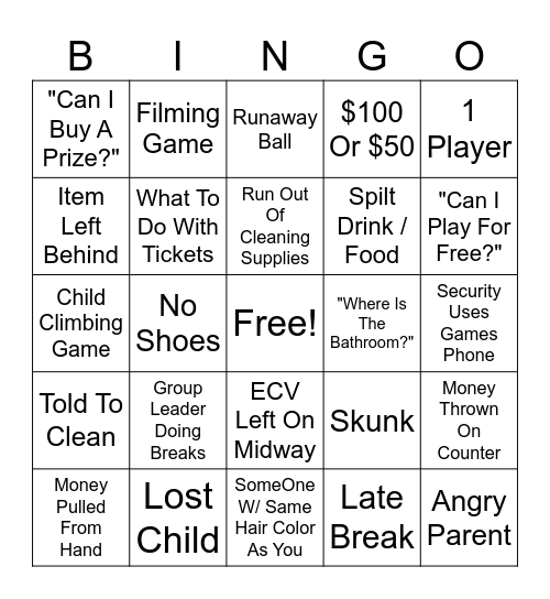 CLP Bingo Card