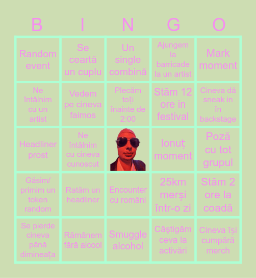 SZIGET FEST #DINISCAR Bingo Card