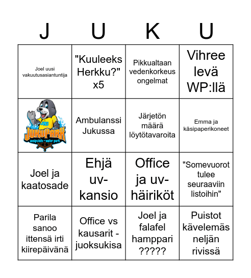 JukuBingo <333 Bingo Card