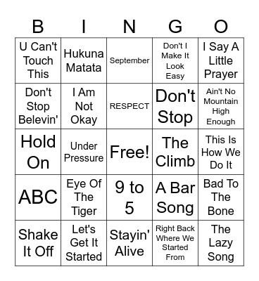 SCHOOL BINGO Card