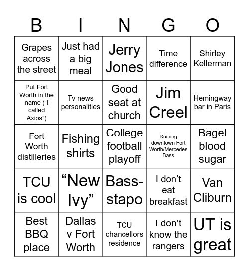 Bingo Summer 2025 Bingo Card