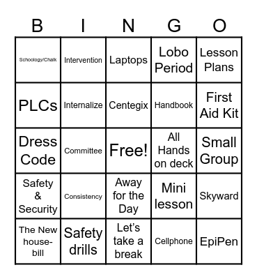 UNDERGROUND BINGO Card
