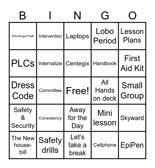UNDERGROUND BINGO Card