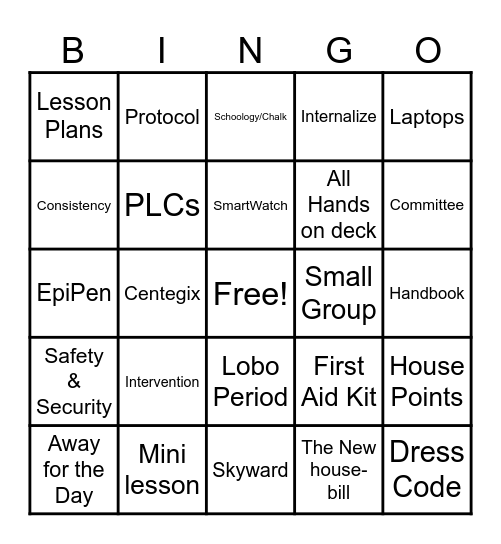 UNDERGROUND BINGO Card