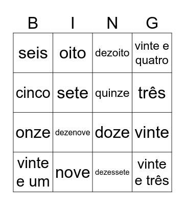 Teste Bingo Card