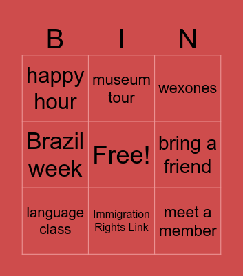 Test Bingo Card - Heritage Month Bingo Card