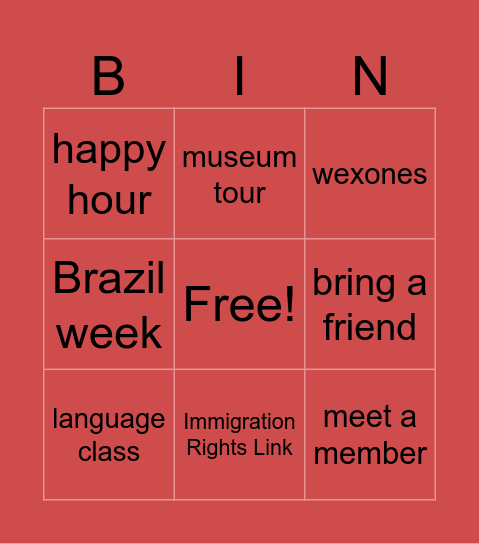 Test Bingo Card - Heritage Month Bingo Card