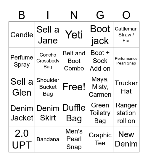 Tecovas Bingo Card