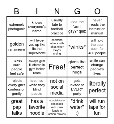 Chase Bingo Card