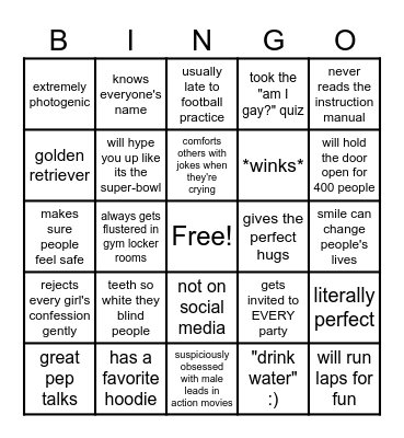 Chase Bingo Card