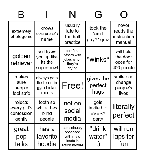 Chase Bingo Card