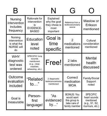 End of Semester BINGO! Bingo Card