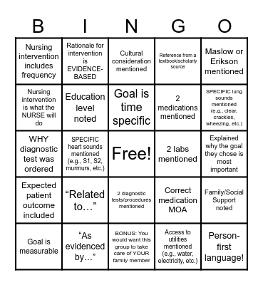 End of Semester BINGO! Bingo Card