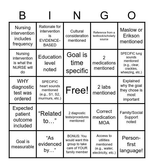 End of Semester BINGO! Bingo Card