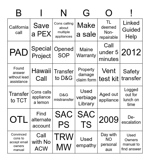 $ummer $lam Bingo Card