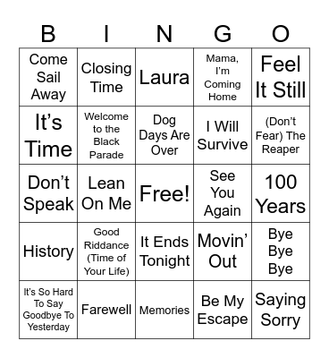 Womp Womp Bingo Card