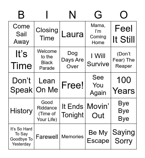 Womp Womp Bingo Card