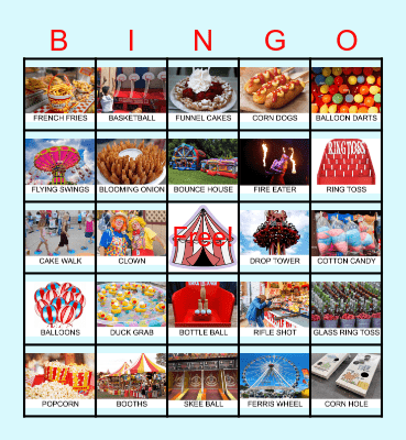 Fairs and Carnivals Bingo Card