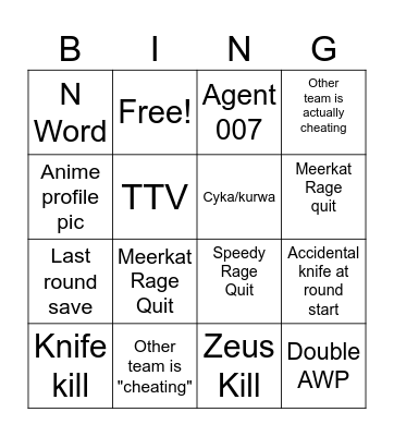 CS2 Vortex Bingo Card