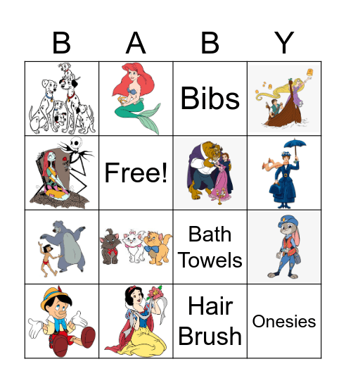 Disney Bingo Card