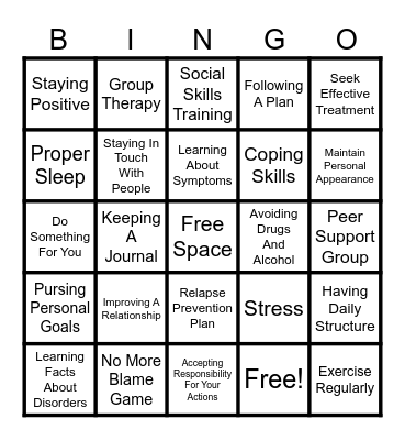 IMR Bingo Card