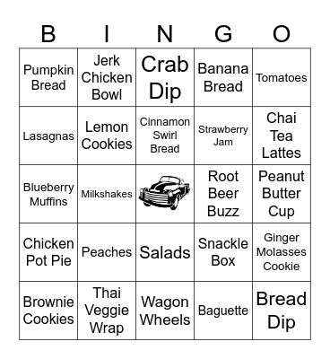 The Veggie Wagon Bingo Card