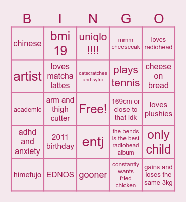 mae's bingo Card