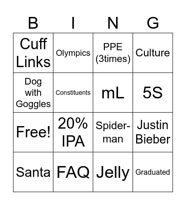 Boratory Bingo Card