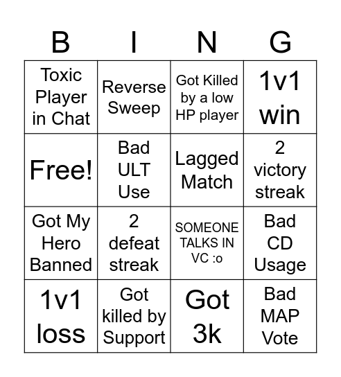 HARD STUCK PLAT Bingo Card