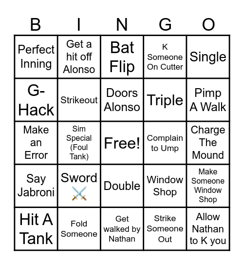 Jabroni Hangout Bingo Board! Bingo Card