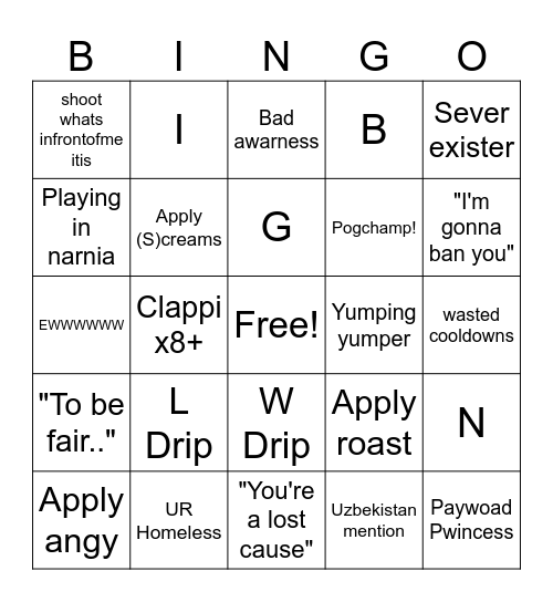 Apple bingo Card