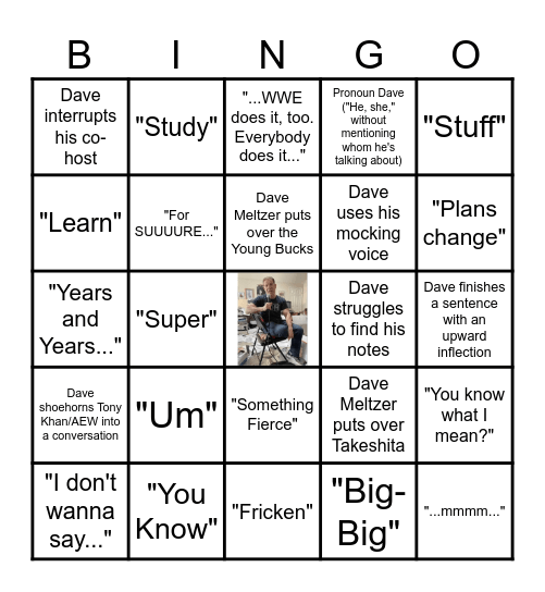 Dave Meltzer Bingo Card