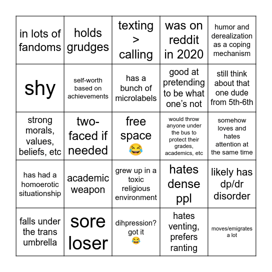 cassy bingo 🥹 Bingo Card