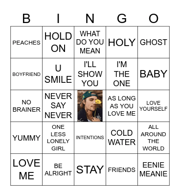 BIEBER BINGO Card