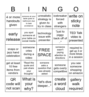 PD BINGO Card