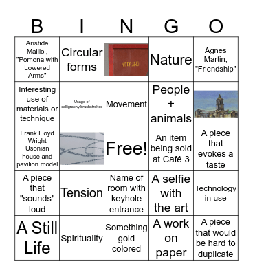 MuseumNext Bingo Card