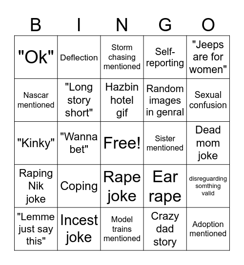 Russell Bingo 69 420 lmao B===D Bingo Card