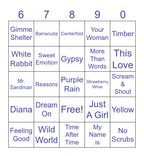 Mosaic Music Bingo! Bingo Card
