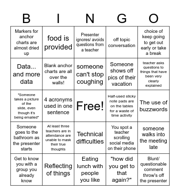 Fun w/ Friends Bingo Card